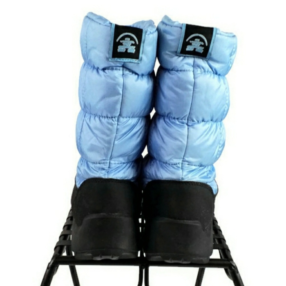 Kamik Powder Soft Top Blue Tan Trimmed Outdoor Quilted Puffer Boots Womens 8 - Picture 4 of 16